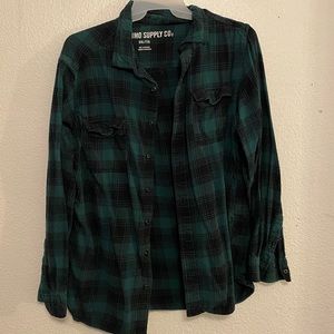 Green Plaid Shirt